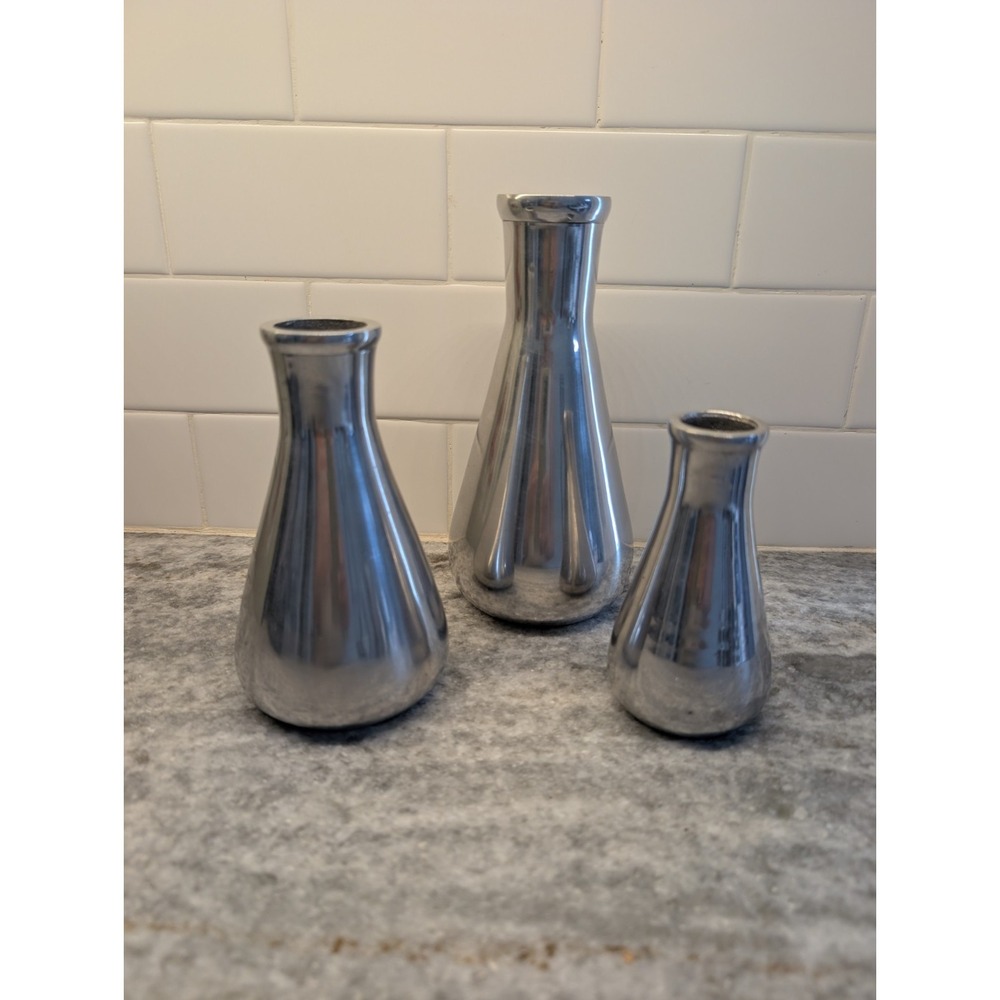 Vintage Natura By Two's Company Set of 3 Vases Hand Made In India